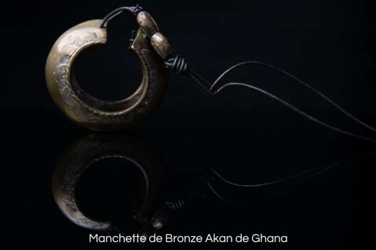 Manchette de bronze akan du Ghana